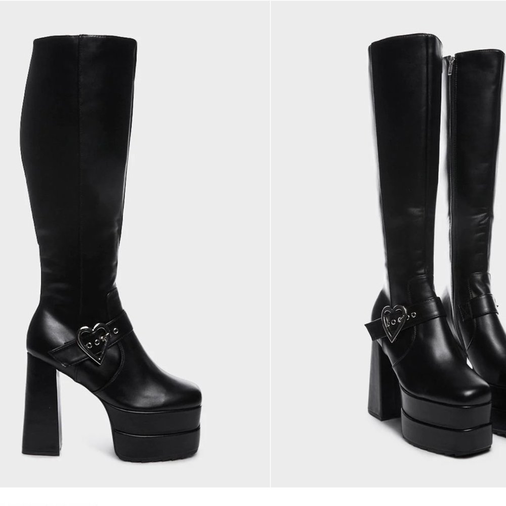 Lamoda Wide Fit Fixed up Knee High Boots